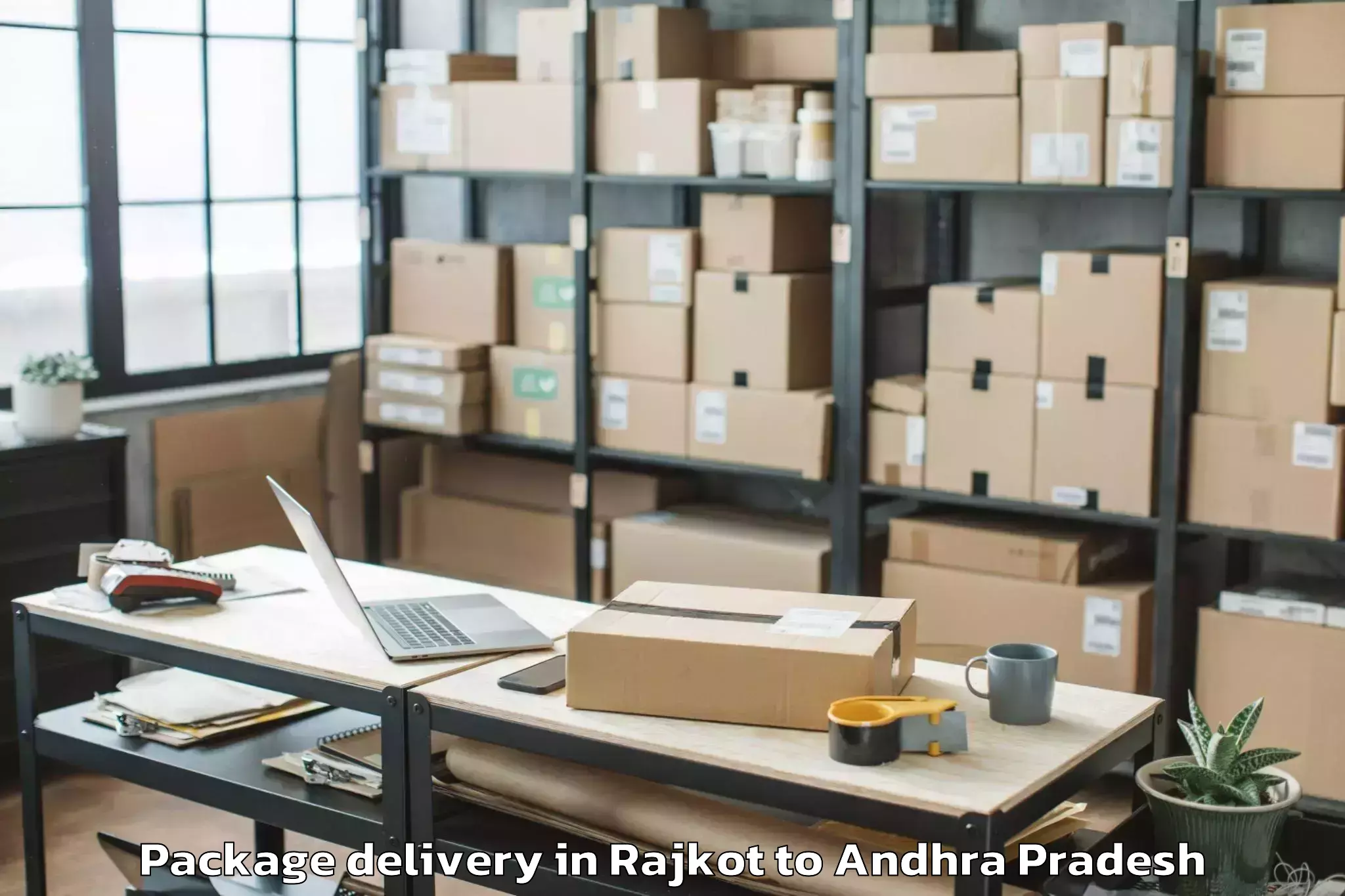 Professional Rajkot to Pedana Package Delivery